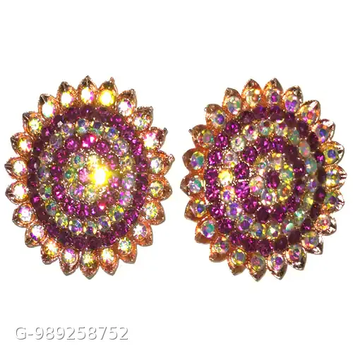 Round Earing Purple