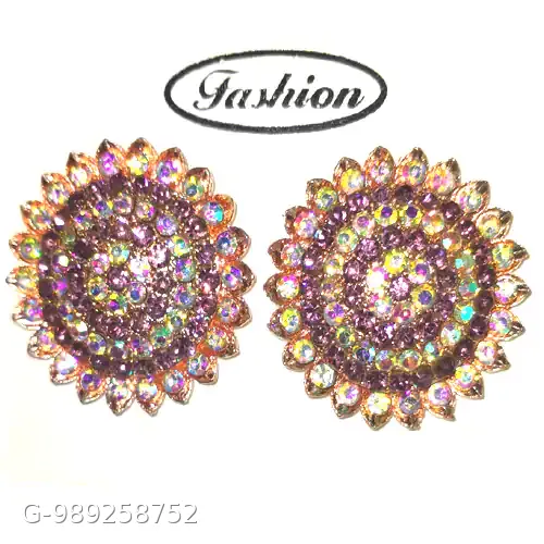 Round Earing Purple