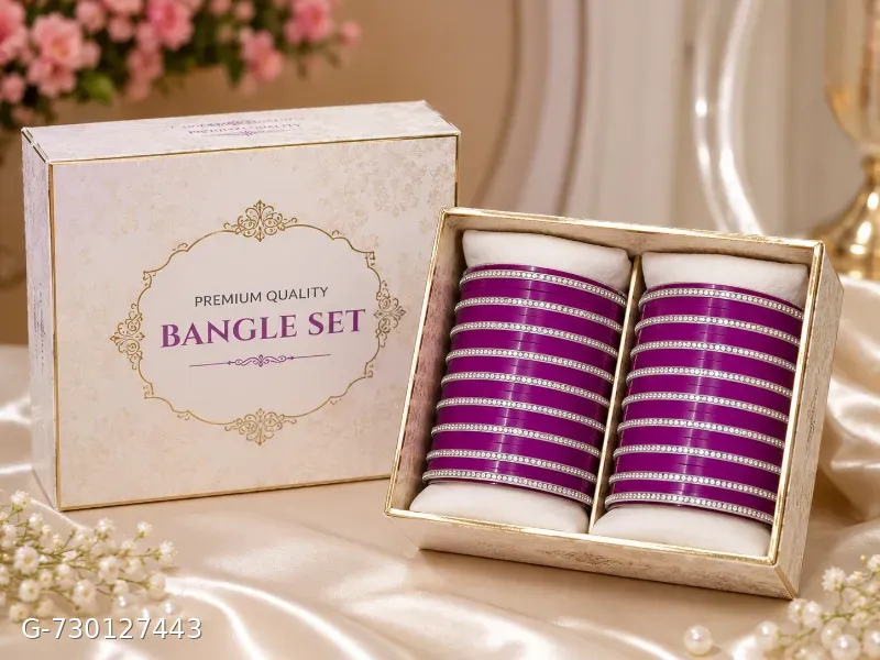 Daily wear mini purple chuda set