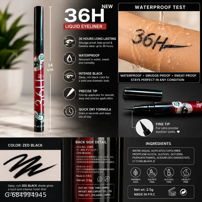 36 H Pen eye liner water proof long lasting