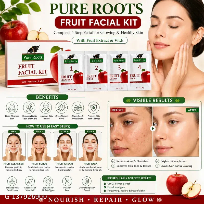 Pure roots fruit facial kit