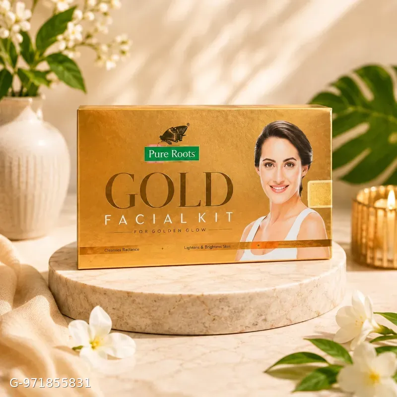 Pure roots gold facial kit