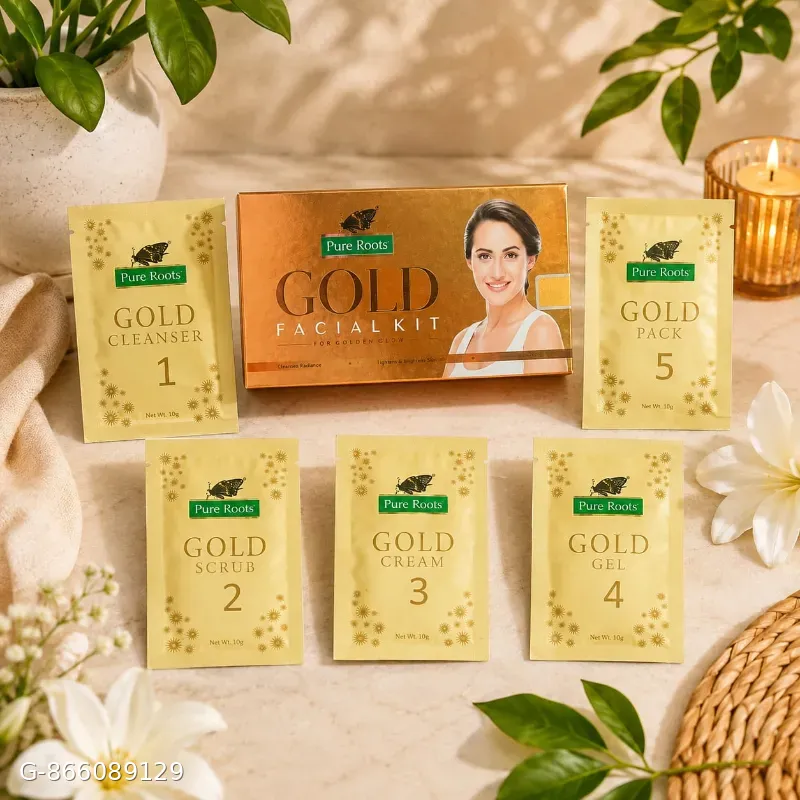 Pure roots gold facial kit
