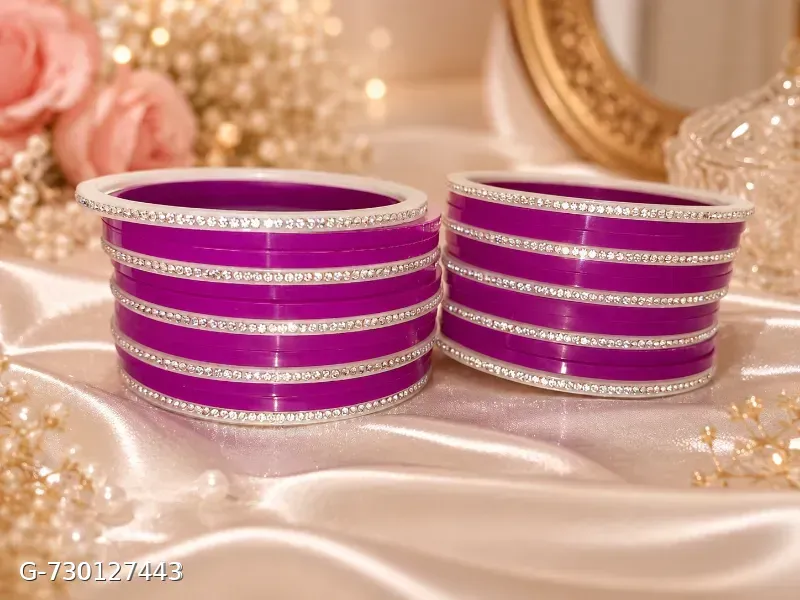Daily wear mini purple chuda set