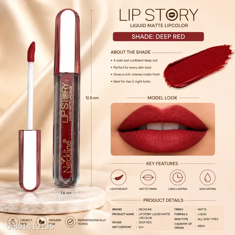 Neckline liquid lipsticks