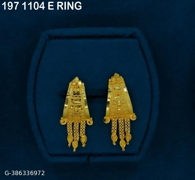 Gold plated earing