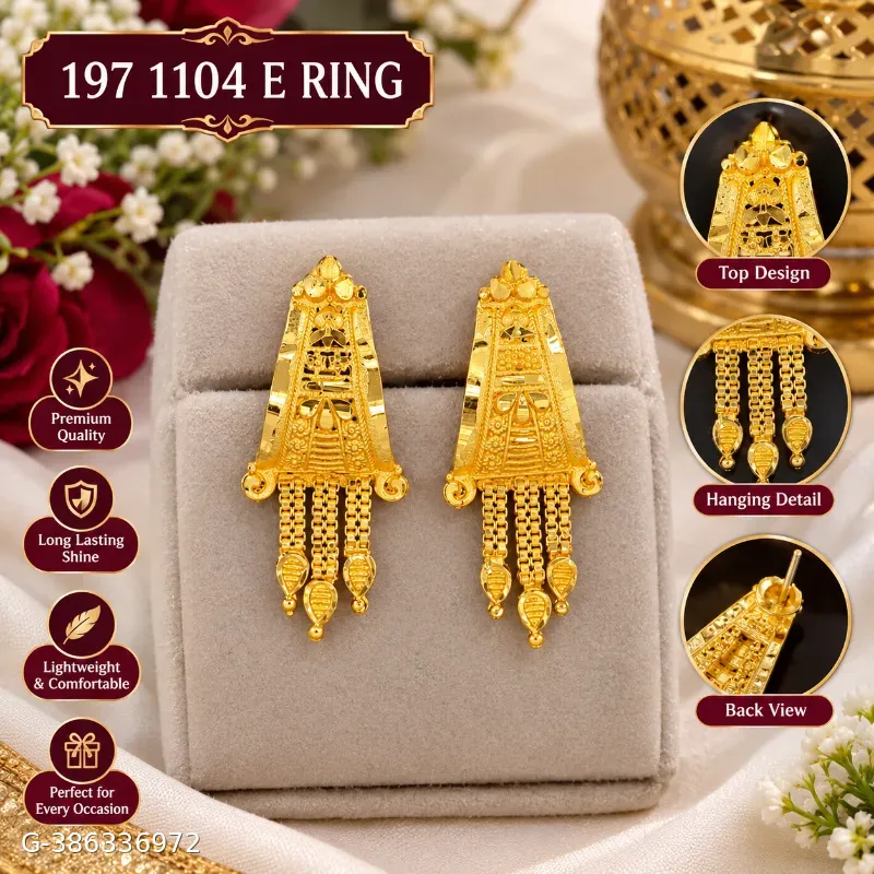 Gold plated earing