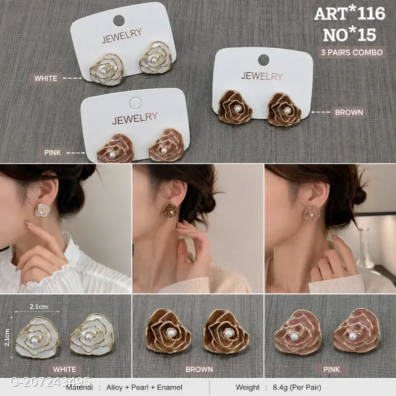 Daily wear earing combo of 3 pair