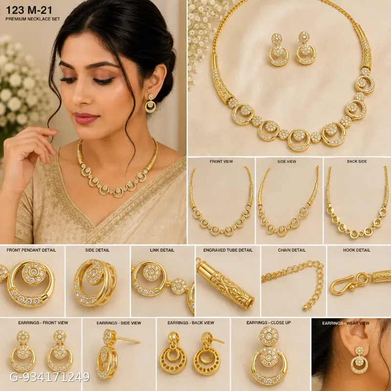 Gold plated brass necklace