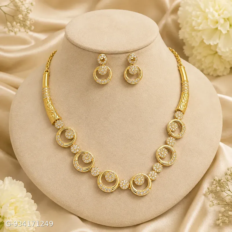 Gold plated brass necklace
