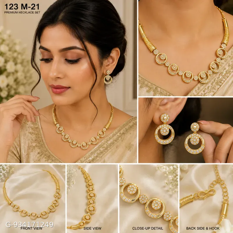 Gold plated brass necklace