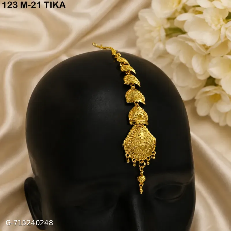 Gold plated maang tikka