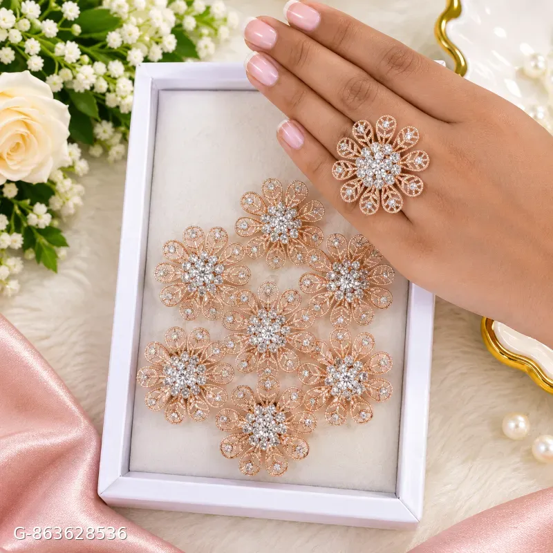 Big ring g rose gold party wear