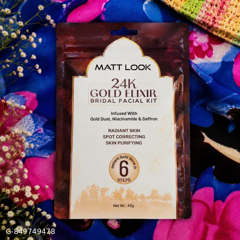 Mattlook 24K Gold Elixir Bridal Facial Kit.