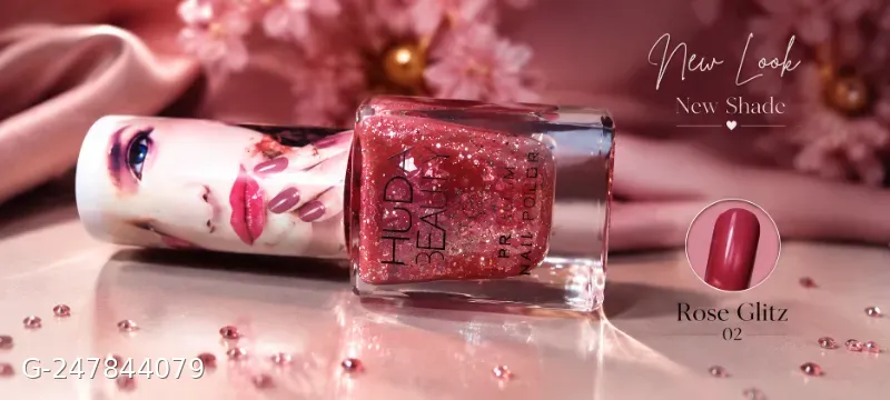 Huda beauty pink nail polish